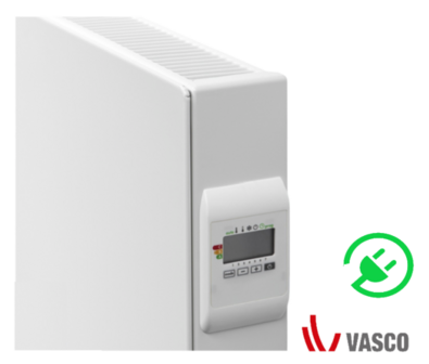 Vasco Electric EP-H FL H600 x B1001 (1500 Watt) met vlakke voorplaat  11339-03  RAL 9016