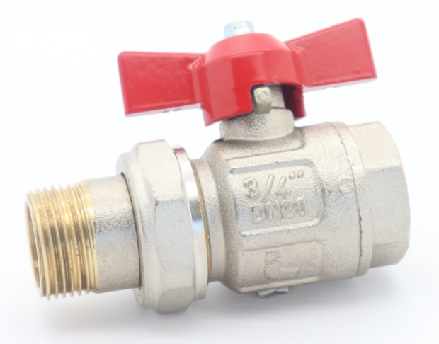 Bolkraan 3/4&quot;MF Met Vlinder &amp; Losse Koppeling 098