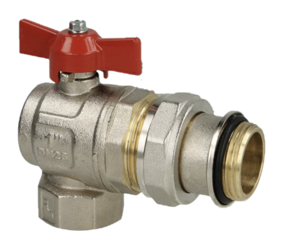 Bolkraan 4/4&quot;MF Met rode Vlinder &amp; Losse Koppeling  met O-ring HAAKS