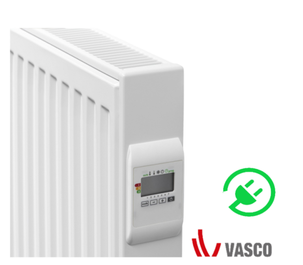 Vasco Electrische radiator EP-H RIB H600 x B500 (500 Watt)  11340-01  RAL 9016