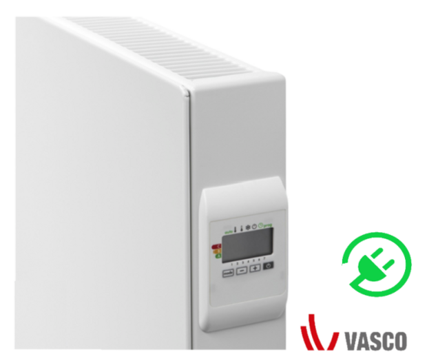 Vasco Electric EP-H FL H600 x B1001 (1500 Watt) met vlakke voorplaat  11339-03  RAL 9016
