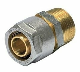 Comisa koppeling recht  3/4"M x 18/2 mm Alupex schroef / knel koppeling