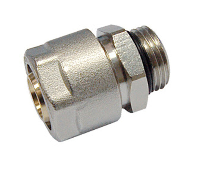 Comisa koppeling recht  1/2"M x 18/2 mm Alupex schroef knel koppeling (Met O-ring)