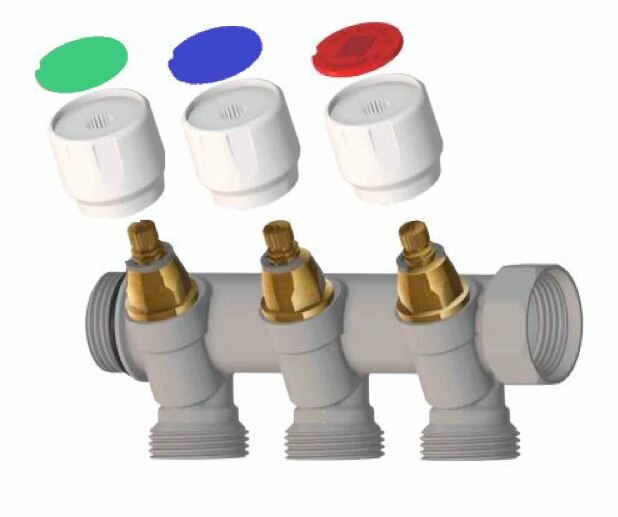 UNI Collector 3/4" warmgeperst  Met 4 Ingebouwde Kraantjes EK