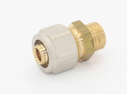 Comisa koppeling recht  3/8"M x 16/2 mm Alupex Klemkoppeling