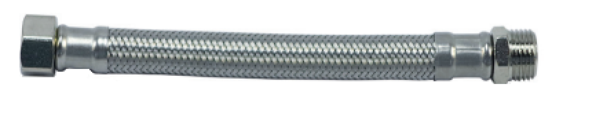 Flexibel Met Inox RVS Omvlechting 4/4"M - 4/4"F - 60 cm