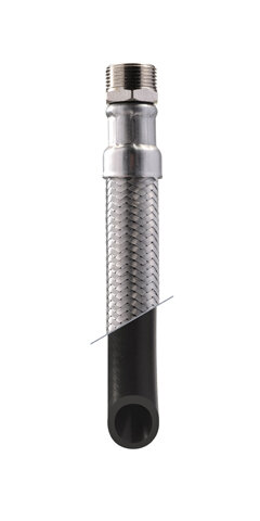 Flexibel Met Inox RVS Omvlechting 4/4"M - 4/4"F - 60 cm