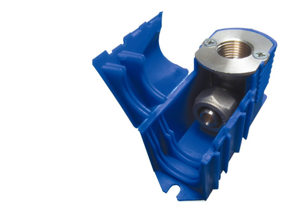 Inbouwdoos 1/2"F x 20/2 Alupex schroef met vaste insert en montageplaat