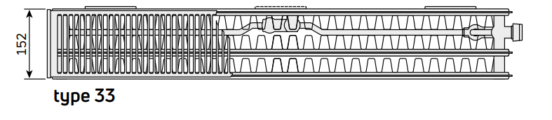 Radson radiator Integra  FLEX 8C  H900 L0900 T33 ( 2934 Watt) - NIEUW MODEL