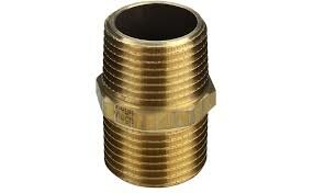 Dubbele Nippel Brons 1" lang - Viega