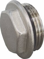 Vernikkelde Collector Stop 3/4&quot; Buitendraad met O-ring