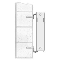 Set Universele ophangconsolen voor paneel radiator met sierrooster