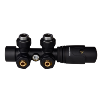 Zwart Ventielset 1/2&quot; M  - 16/2 Muuraansluiting