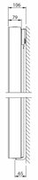Stelrad Vertex Plan Verticale radiator H2000 - T21 - L600 (1962 Watt) met vlakke voorplaat
