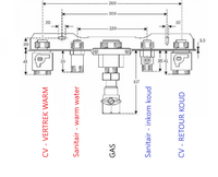 Ketelaansluitset Combi voor  Bosch condenstiegaswandketel - 