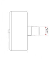 Manometer AXIAAL (achter) 1/4&quot;  0-4 bar met groen veld voor verwarming