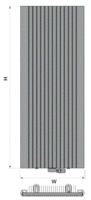 Vasco Alu-Zen Verticale Aluminium Radiator H2000 B600 Wit (2351 Watt) - witte structuurlak S600