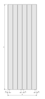 Radson Faro Verticale Radiator T21 H2100 B600 (1957 Watt) - RAL 9016