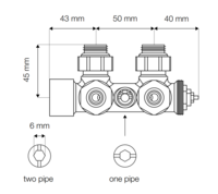 Ventielset muuraansluiting WIT 1/2&quot; M  - 16/2 Alupex  163916