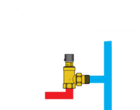 Caleffi Drukverschilregelaar 3/4&quot;MF (Bypass) - nieuw model  518500