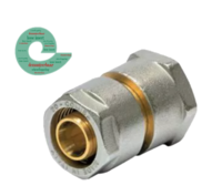 Comisa koppeling recht 1/2"F x 16/2 mm Alupex schroef / knel koppeling