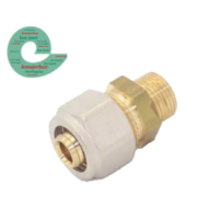 Comisa koppeling recht  3/8"M x 16/2 mm Alupex Klemkoppeling