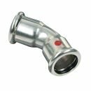 Staalverzinkte Persfitting BF  Bocht 45&deg; FF 28 mm  300625