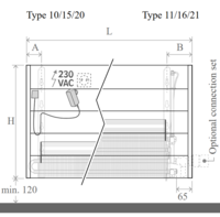 Jaga wandinbouw  Hybrid 50 x 070  x 21 ( 2810 W bij 75/65/20&deg;C)