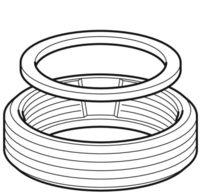 Geberit Verloopstuk 6/4 - 5/4 Plat in PP  242692111