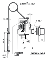 Imit LS1 inbouw veiligheidsaquastaat voor stookolieketel  STB 541510/B