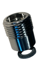 chrom&eacute; adaptor 3/8&quot; Vr - 1/2&quot; M voor hoekstopkranen