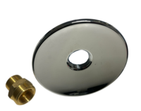 Gevelkom / Straatplaat Chroom met Aansluitnippel 