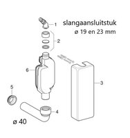 Geberit Wasmachine Sifon Plat Model + Kap 152.768.11.1