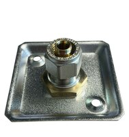 Gevelkom / Straatplaat vierkant schroef incl aansluiting Alupex 16/2