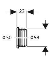 Geberit Dichting voor aansluitstuk PE 58/50 mm 153.566.16.1