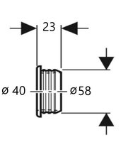 Geberit Dichting voor aansluitstuk PE 58/40 mm 153.565.16.1