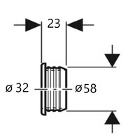 Geberit Dichting voor aansluitstuk PE 58/32 mm  153.564.16.1