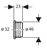 Geberit Dichting voor aansluitstuk PE 46/32 mm  152.495.00.1