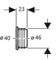 Geberit Dichting voor aansluitstuk PE 46/40 mm 152.496.00.1