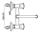 Laguna mengkraan muur Uitgietbak Crom&eacute; BEK BOVEN 20 CM