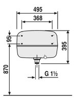 NICOLL UITGIETBAK PP ABU 495 X 345MM MET OVERLOOP &amp; BEVESTIGING WIT  60.001.01