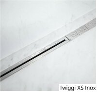 CarroDrain vloergoot Twiggi  XS LOW  80 TOT 110 CM  met INOX  Rooster