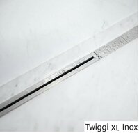 CarroDrain vloergoot Twiggi  XL LOW  100 TOT 160 CM  met INOX  Rooster