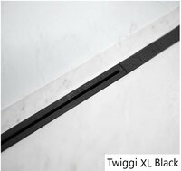 CarroDrain vloergoot Twiggi  XL LOW  100 TOT 160 CM  met ZWART  Rooster