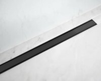 CarroDrain vloergoot Cayman LOW met ZWART Rooster 80 cm