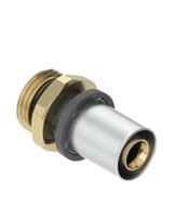 FIV Rechte Perskoppeling Alupex 1/2" Mann x 20/2 met O-ring