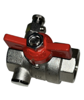 Bolkraan Volle Doorlaat 1/2&quot;FF Met Aftap En Vlinder 