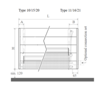 Jaga wandinbouw  60 x 090  x 21 ( 2594 W bij 75/65/20&deg;C)