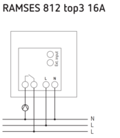  Theben RAM 812 top3 Digitale Ruimtethermostaat op NETSPANNING 230 Volt