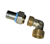 FIV demonteerbare Haakse Perskoppeling Alupex 3/4&quot; M . x 20/2